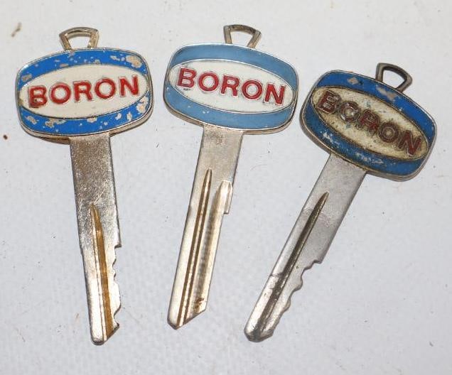 Group of 3 Sohio Boron Gas Station Keys (1 of 2)