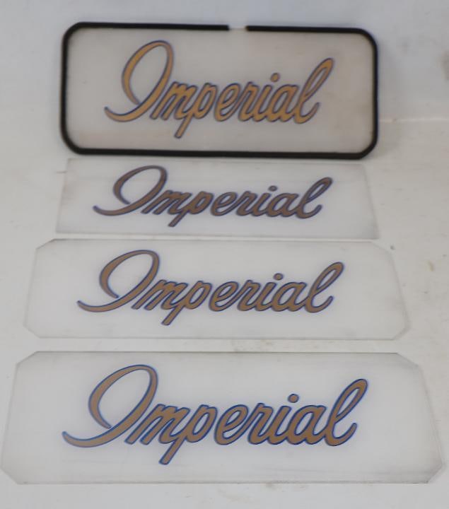 Group of 4 Atlantic Imperial Plastic Ad Glass Signs (1 of 4)