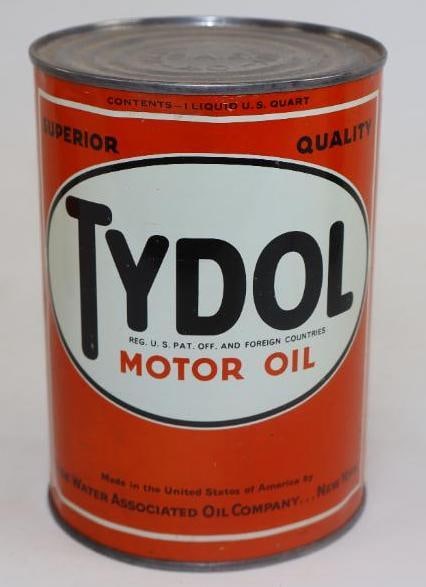 Tidewater Superior Tydol Metal 1 Quart Oil Can (1 of 4)