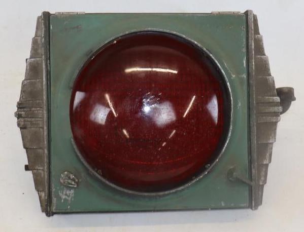 Art Deco Crouse Hinds Red Stop Traffic Light (1 of 4)