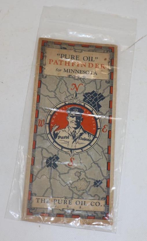 Pure Oil Path Finder Minnesota Road Map: 4''x9''