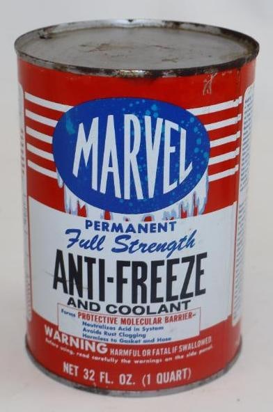 Marvel Permanent Anti-Freeze Metal 1 Quart Oil Can (1 of 4)