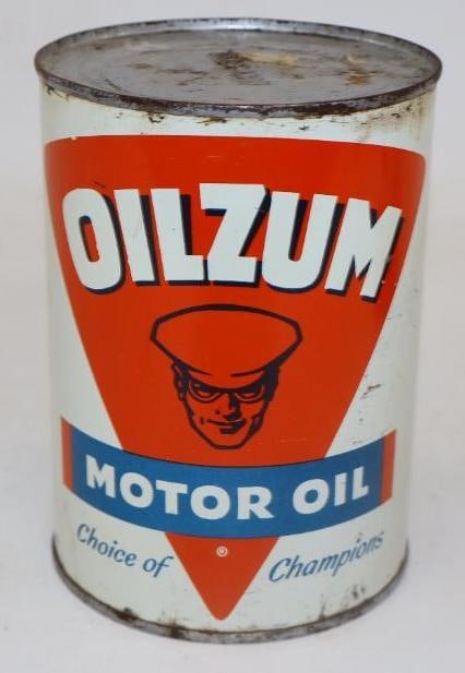 Oilzum Metal 1 Quart Oil Can (1 of 4)