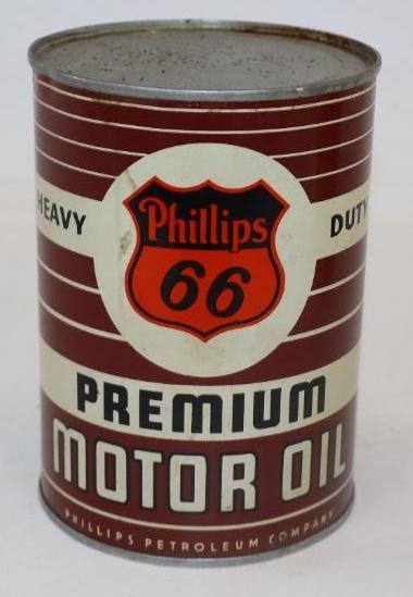 Phillips 66 Premium HD Metal 1 Quart Oil Can (1 of 4)