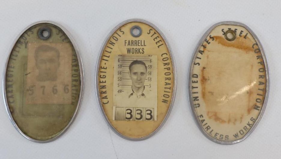 Group of 3 Carnegie And Fairless Steel Employee ID Badges (1 of 3)