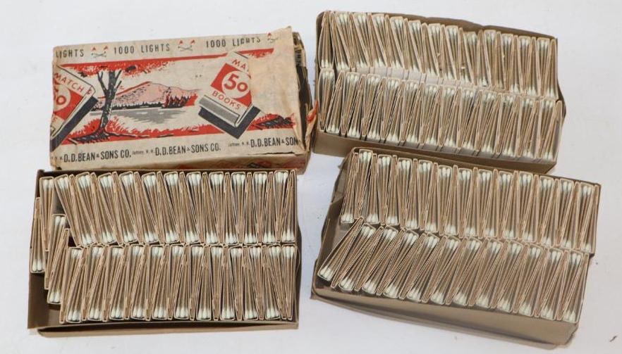 Group of Approx 190 Buick And Marlin Rasor Blades Advertising Match Books: 4 NOS boxes of 48