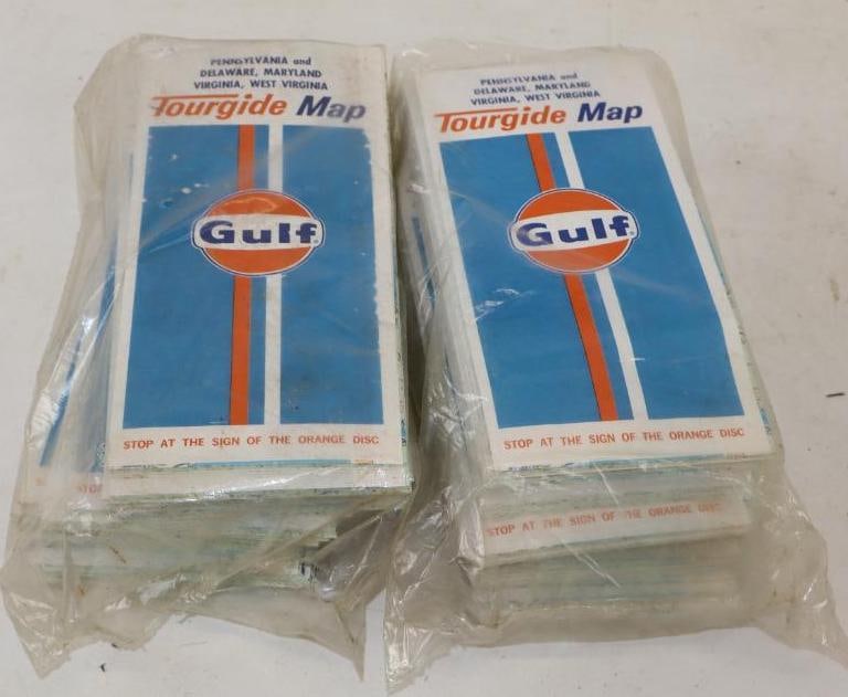 Group of 50 NOS Gulf Tour Guide Maps in Original Packaging (1 of 3)