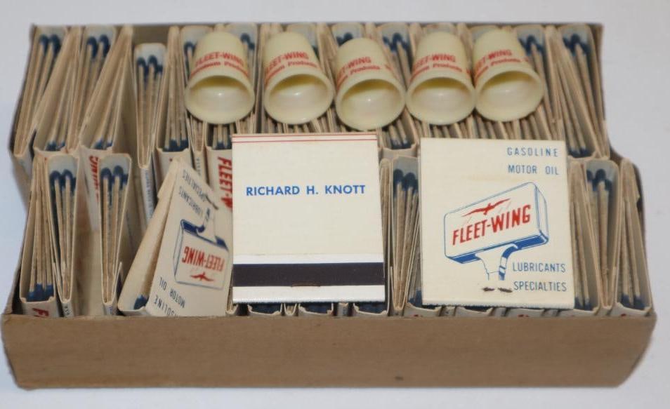 Group of 48 Fleetwing Matches And Thimbles: 1.50" x 2" largest