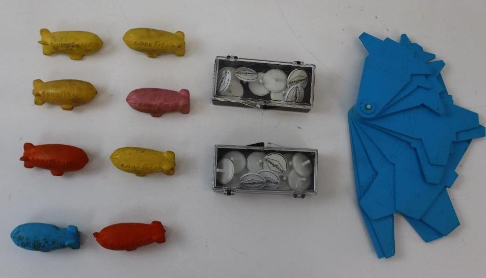 Group of 30 Goodyear Ball Markers, Erasers And Belt Measuring Tool (1 of 4)