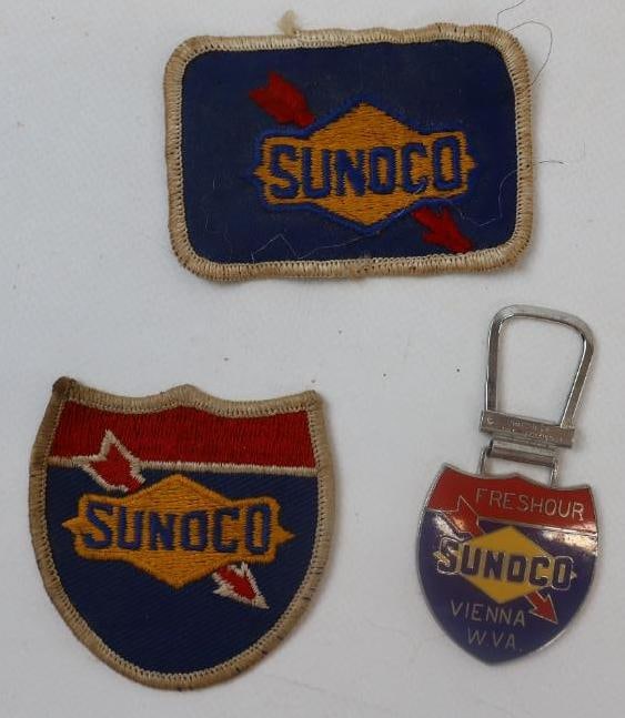 Group of 3 Sunoco Patches And Cloisonne Key Chain (1 of 5)