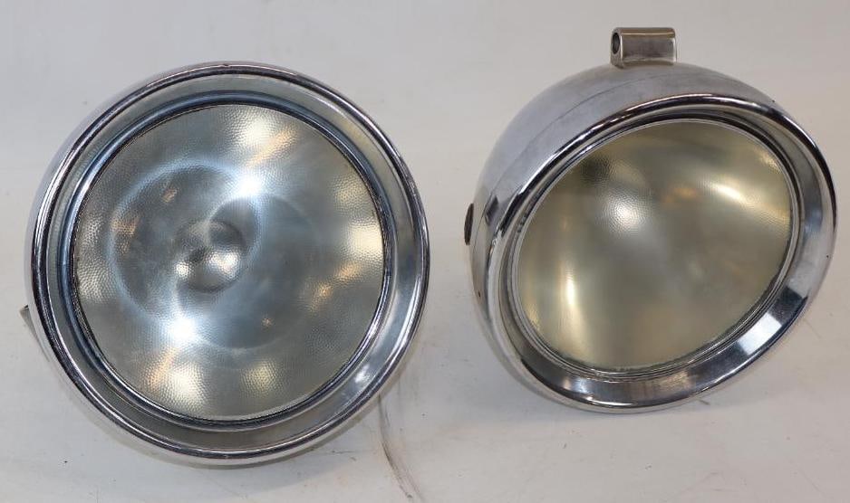 Pair of 1920's-1930's Rotax Automobile Chrome Headlights (1 of 4)