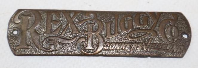 Embossed Wrex Buggy Co. Name Plate Emblem (1 of 2)