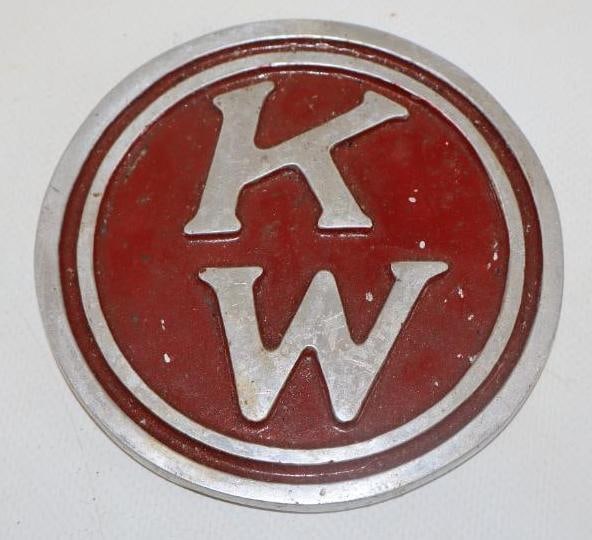 Kenworth Recast Name Plate Emblem Badge: 4" diameter