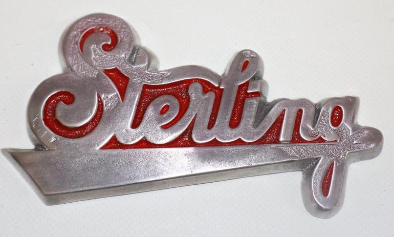 Sterling Recast Name Plate Emblem Badge: 5" x 2.75"