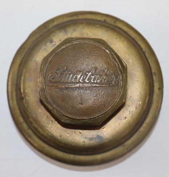 Studebaker Threaded Brass Automobile Hubcap (1 of 2)