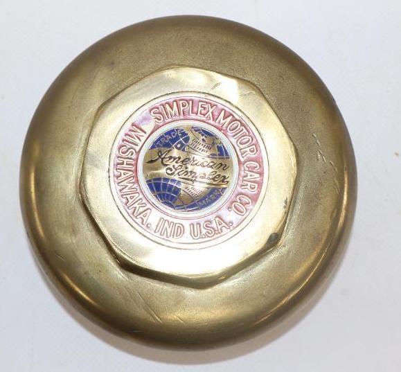 1906-10 Simplex American Limplex Threaded Brass Automobile Hubcap (1 of 2)
