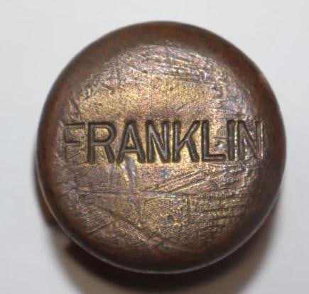 Franklin Motor Car Co. Threaded Brass Automobile Hubcap (1 of 2)