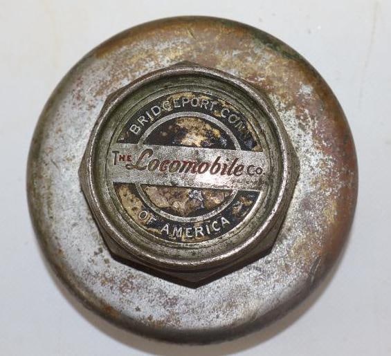 The Locomobile Co. Threaded Automobile Hubcap (1 of 2)