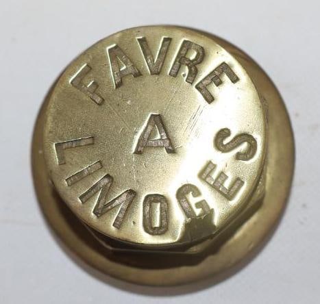 Favre A Limoges Brass Carriage Threaded Hubcap: 2.75" diameter