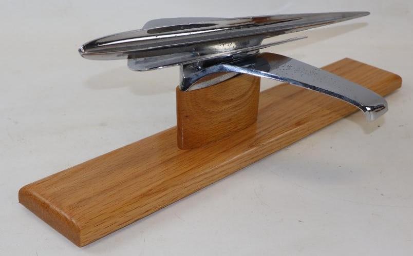1954-55 Studebaker  Hood Ornament Mounted On Custom Oak Base (1 of 4)