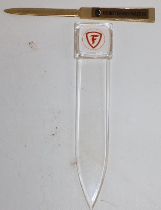 Group of 2 Firestone And The Better Tires Sales Co. Letter Openers (1 of 3)