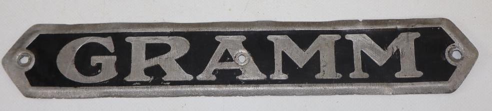 Gramm Name Plate Emblem Badge: 12" x 2"