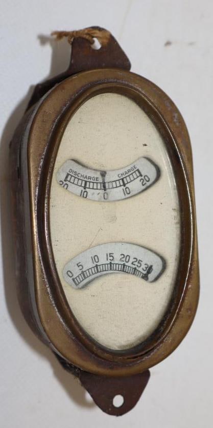 Early Brass Amp And Oil Instrument Gauge (1 of 3)