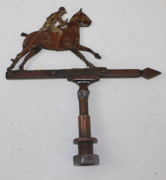 Polo Horse Radiator Mascot Hood Ornament: 6.75" x 7" x 1" made in England