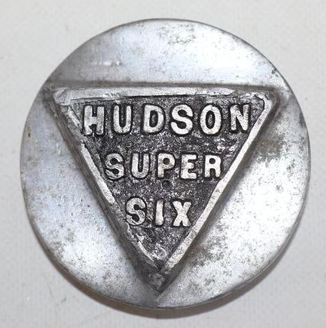 Embossed Hudson Super Six Automobile Threaded Hubcap (1 of 2)