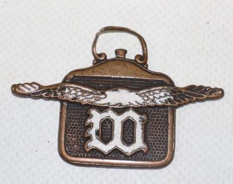 Early Brass And Cloisonne Radiator Shaped Watch Fob (1 of 2)