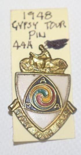 1948 AMA Motorcycle Gypsy Tour Pin Back Badge (1 of 2)