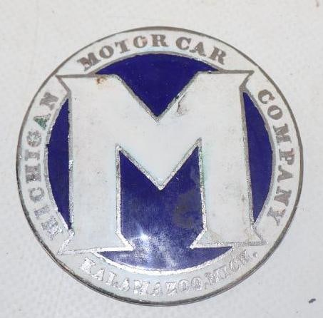 1913 Cloisonne Michigan Car Co. Radiator Emblem Badge (1 of 2)