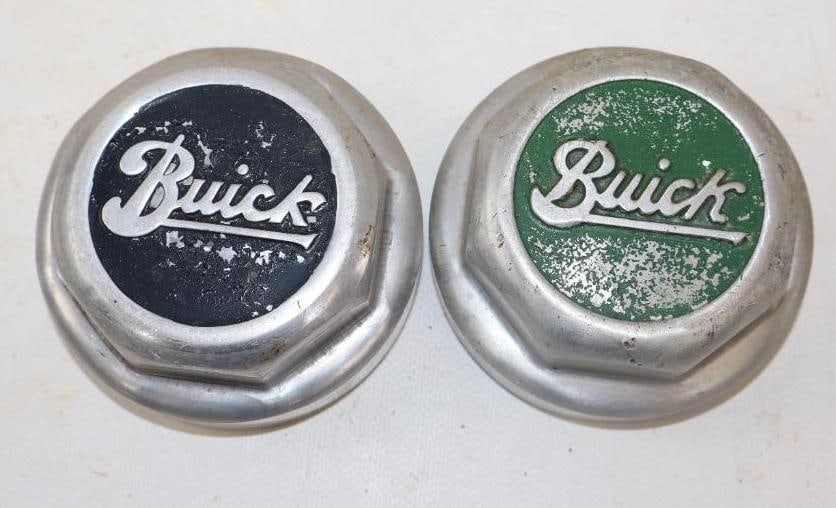 Group of 2 Buick Automobile Threaded Hubcaps (1 of 2)