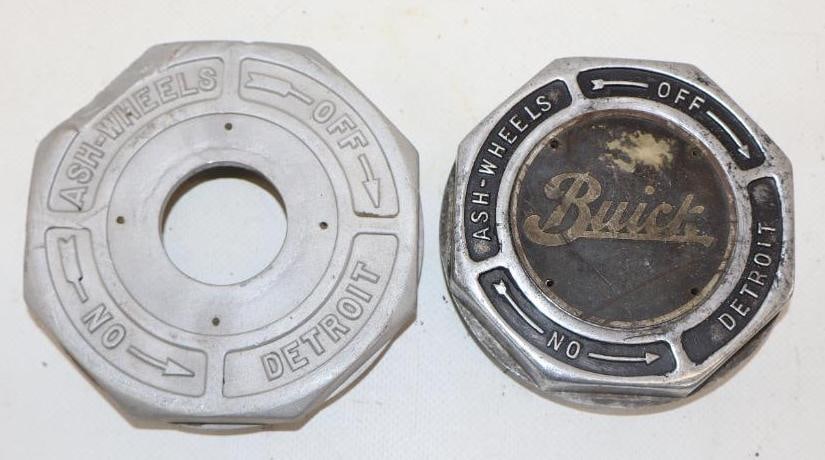 Group of 2 Buick Ash-Wheels Automobile Threaded Hubcaps (1 of 2)