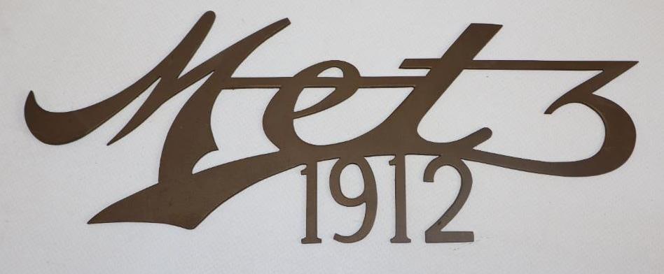 1912 Metz Brass Radiator Emblem Script (1 of 2)