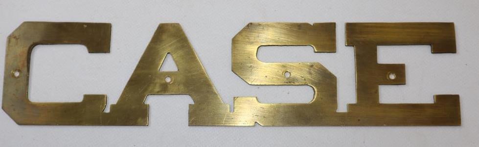 Brass Case Radiator Emblem Script (1 of 2)