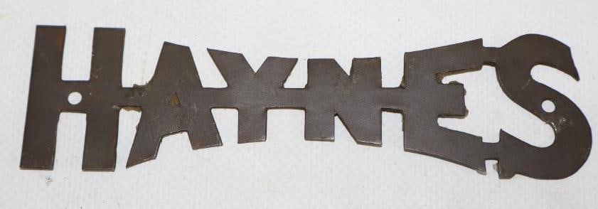 Brass Haynes Radiator Emblem Script (1 of 2)