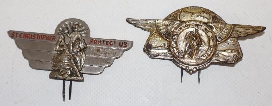 Group of 2 St Christopher Lapel Pin Badges (1 of 2)