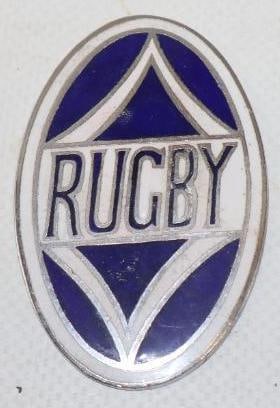 1928-29 Cloisonne Rugby Radiator Emblem Badge (1 of 2)