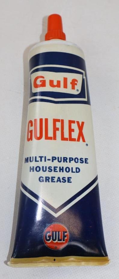 GULF GULFLEX NEW OLD STOCK HOUSEHOLD GREASE TUBE. (1 of 2)