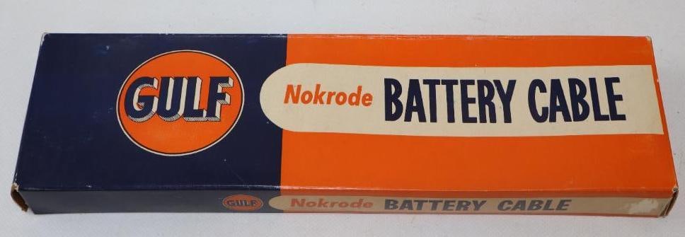 N.O.S. GULF SERVICE STATION NOKRODE BATTERY CABLE NEW IN BOX. (1 of 3)