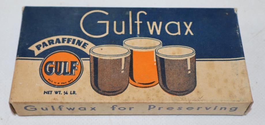 N.O.S. GULF GULFWAX PRESERVING WAX NEW IN BOX. (1 of 2)