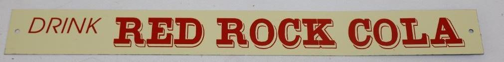 DRINK RED ROCK COLA NEW OLD STOCK TIN SIGN (1 of 2)