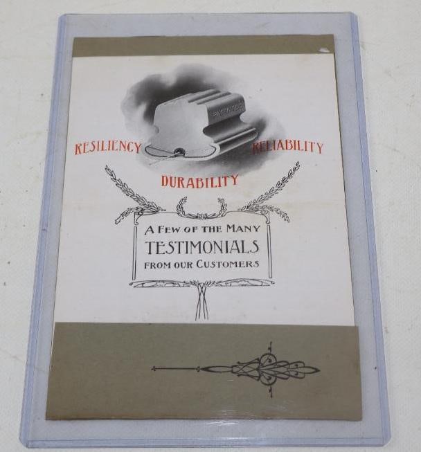 RARE 1906 SWINEHART TIRES SIXTEEN PAGE GRAPHIC BROCHURE. (1 of 2)