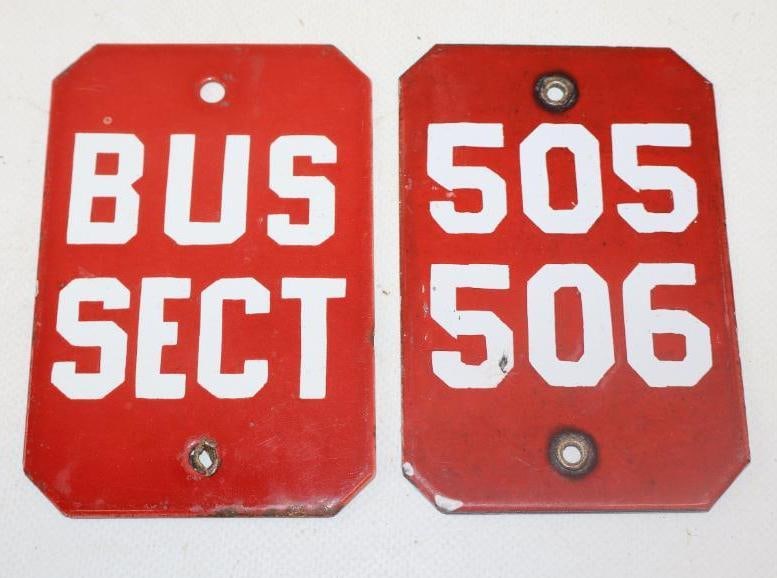 COLLECTION OF 2: PORCELAIN FACTORY SIGNAGE. (1 of 2)