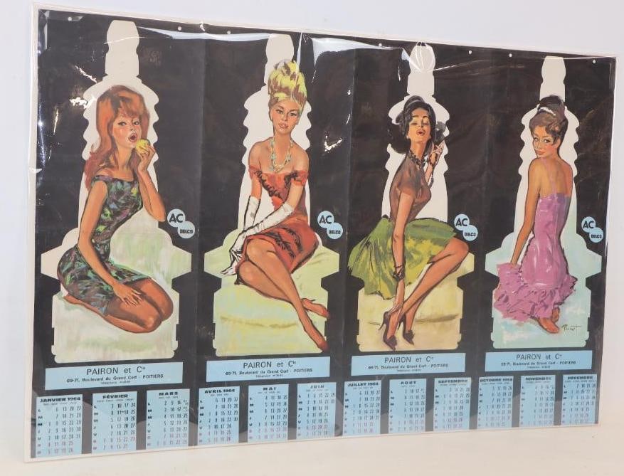 1964 AC Delco Spark Plug Riske French Calendar (1 of 5)