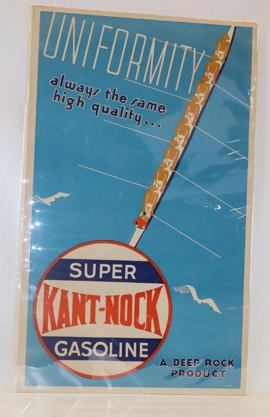 Deep Rock Super Kant-Nock Gasoline Always the Same High Quality Advertising Gas Station Poster (1 of 5)