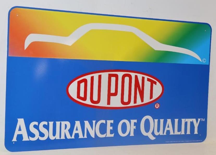 DuPont "Assurance of Quality" Single Sided Metal Advertising Sign: 43" x 26"