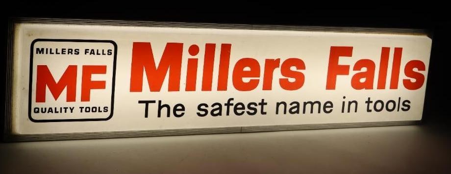 Millers Falls Quality Tools The Safest Name in Tools Light Up Advertising Sign (1 of 6)