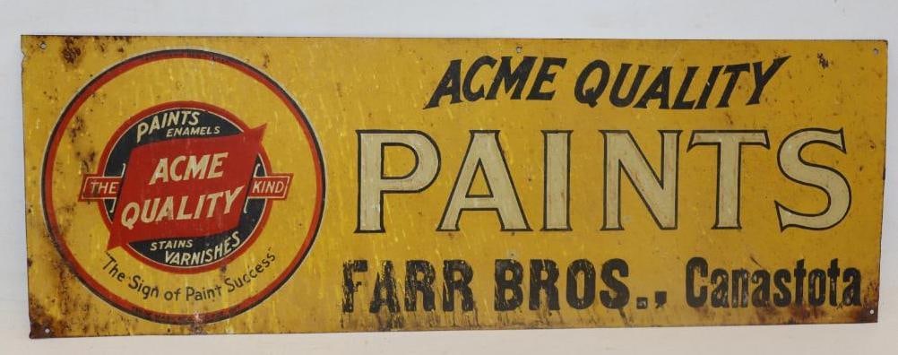 Acme Quality Paints Tin Tacker Advertising Sign (1 of 4)